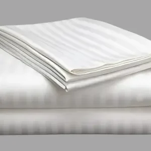 Bed Sheet Striped White