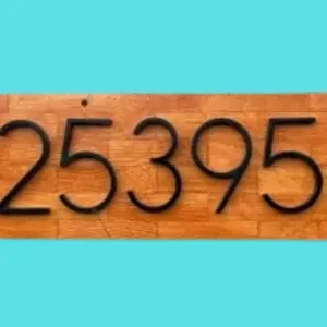 Number Sign Wood Board