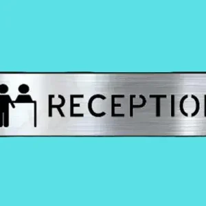 Reception Sign Board SS Steel