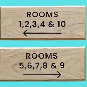 Room Numbers Plate Sign Wood