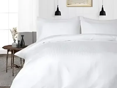 Duvet Cover Striped White
